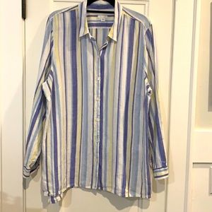 EUC J. Jill Love Linen Relax Tunic Shirt